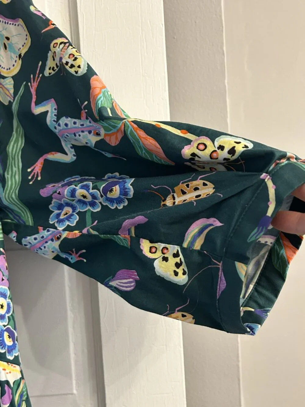 Gorman Ladybug & Friends Green Smock Dress AU 20 US 16 Plus Size Nature Print - Picture 3 of 7